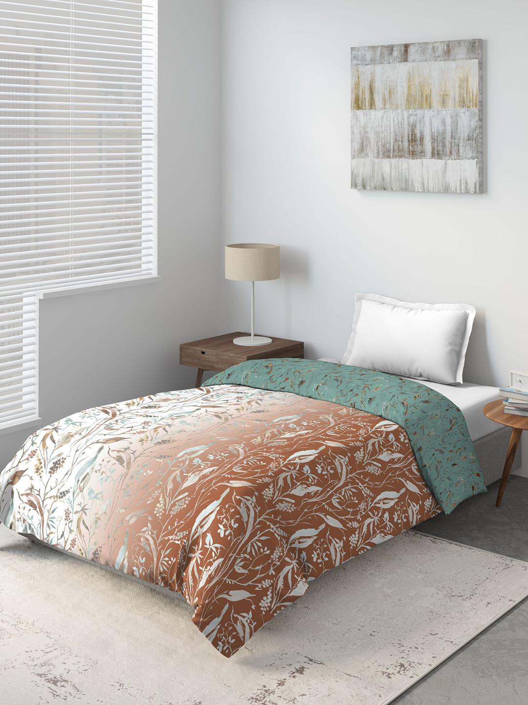 

DDecor Brown & White Floral Mild Winter 150 GSM Double Bed Comforter