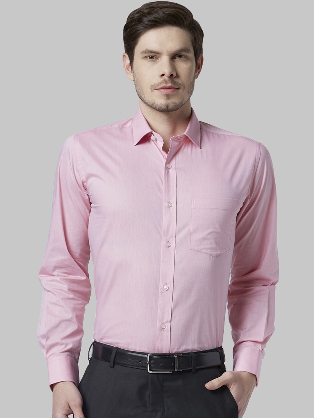 

Park Avenue Men Pink Regular Fit Solid Formal Shirt