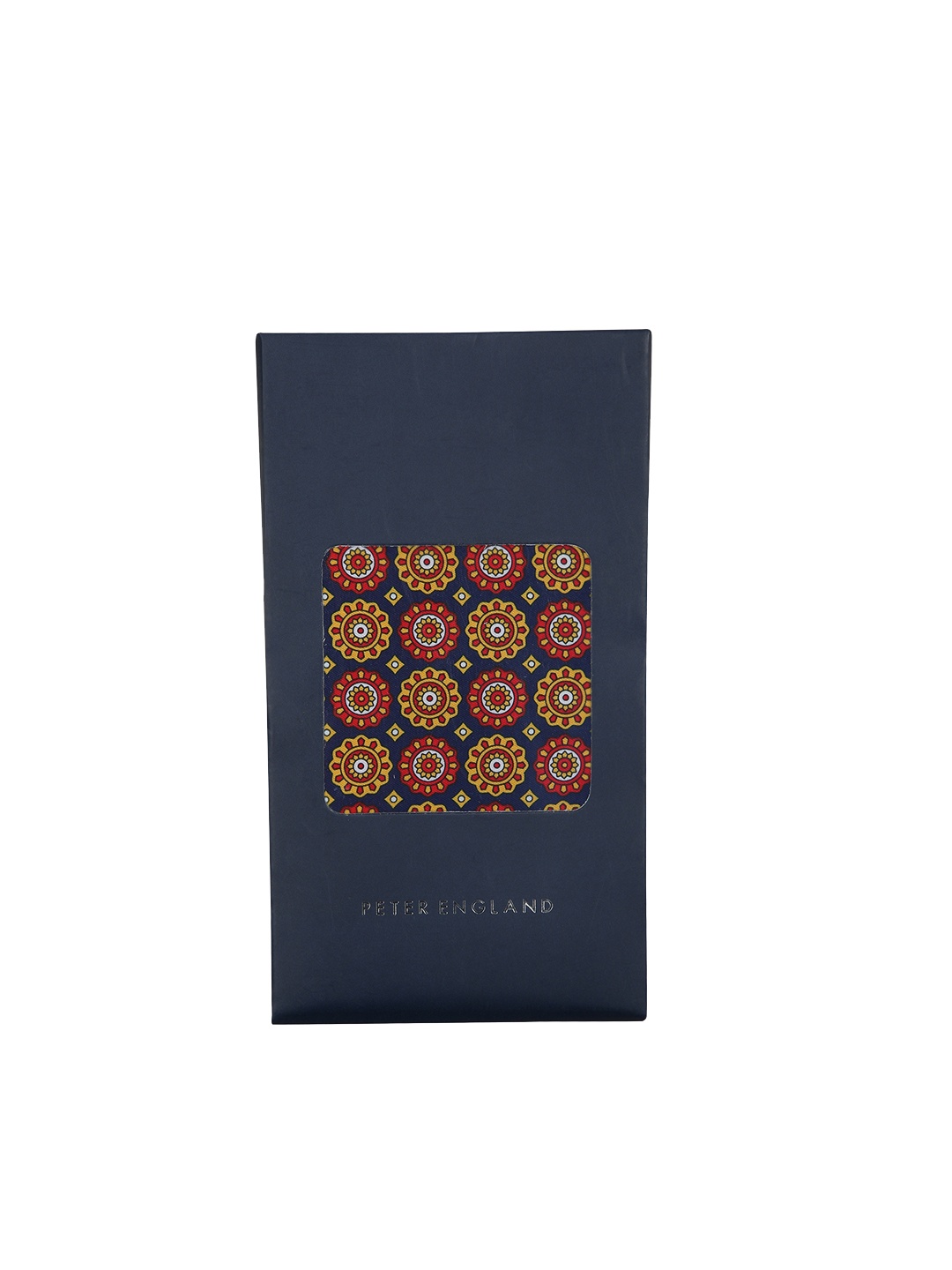 

Peter England Men Blue & Red Floral Printed Pocket Square, Navy blue