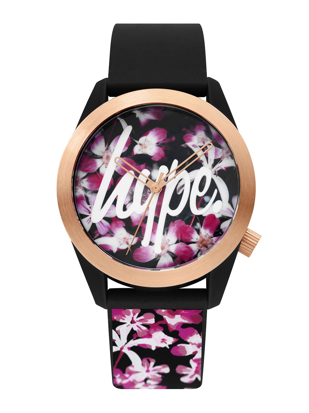 

Hype Women Black & Pink Analogue Watch HYL022BRG