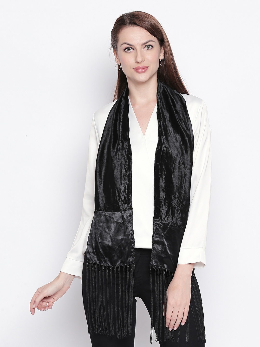 

Style Quotient Women Black Solid Stole