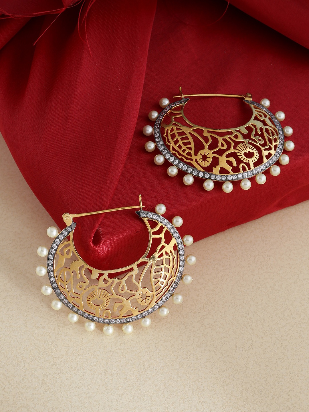 

Shoshaa Gold-Plated & Silver-Toned Classic Hoop Earrings