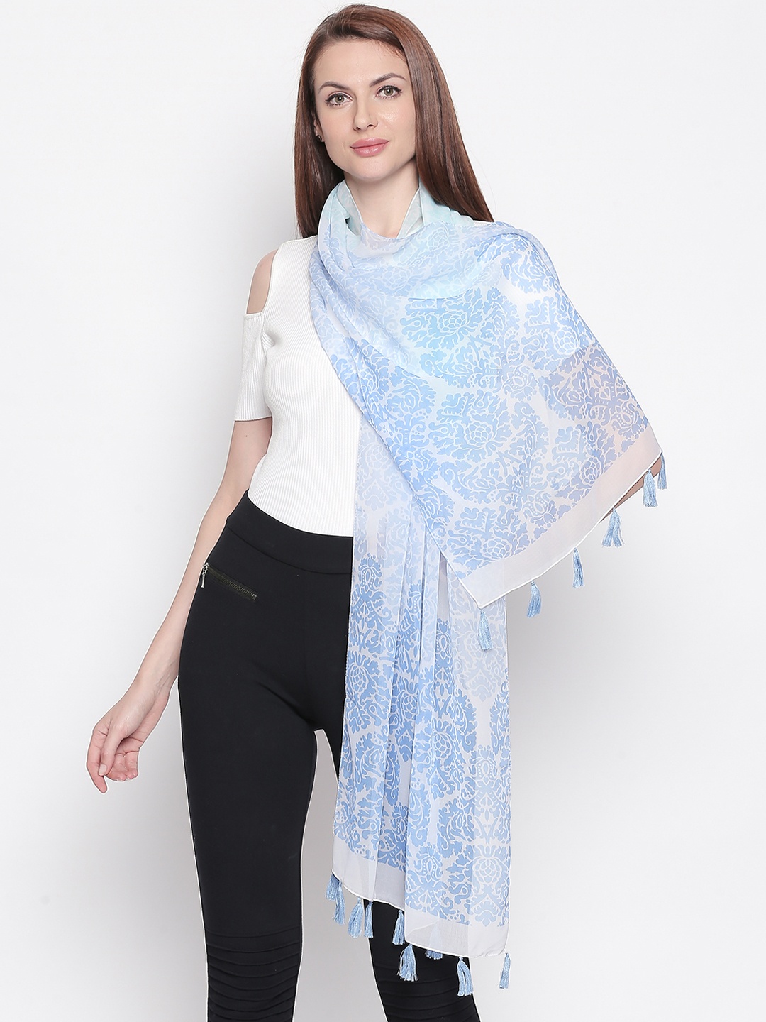 

Style Quotient Women Blue Printed Stole