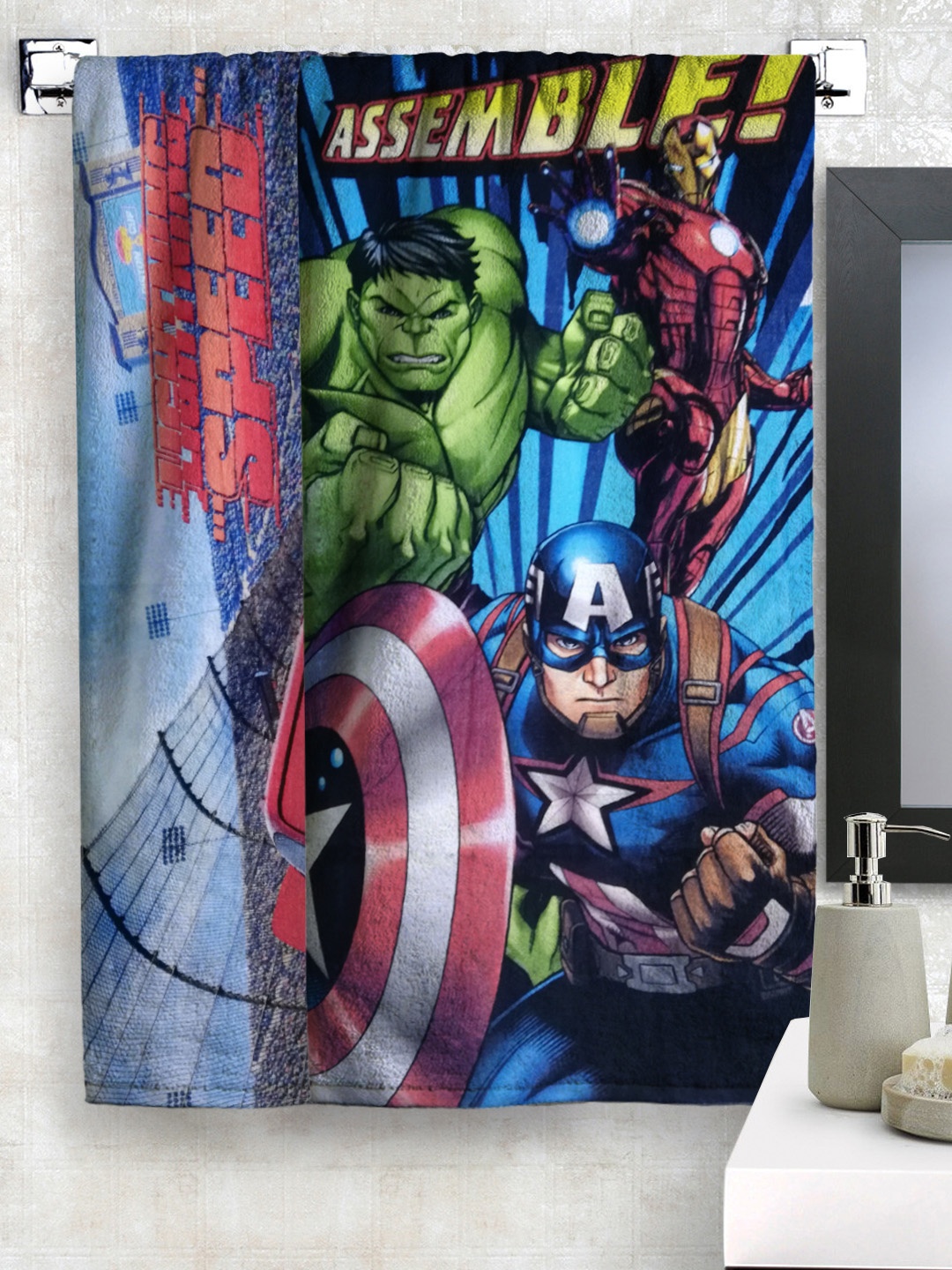 

Disney Kids Set Of 2 Printed 350GSM Cotton Bath Towels, Blue