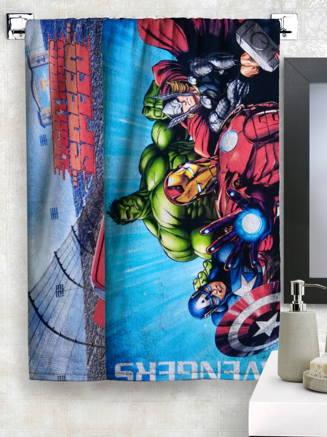 

Disney Kids Set Of 2 Printed 350GSM Cotton Bath Towels, Blue
