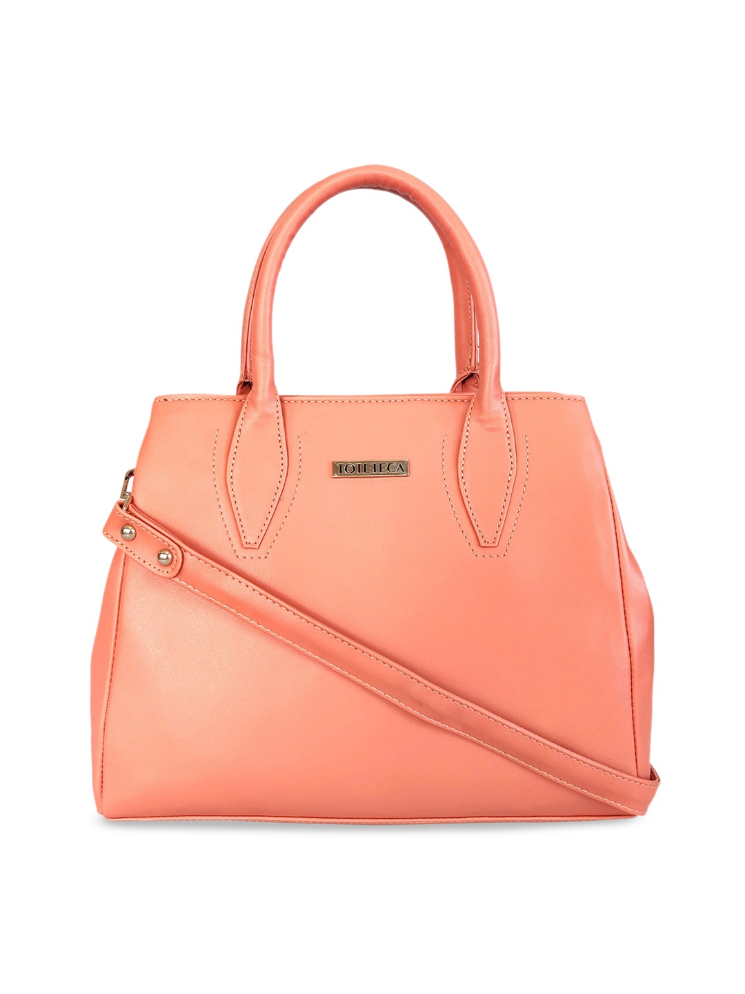 

Toteteca Coral Orange Solid Handheld Bag