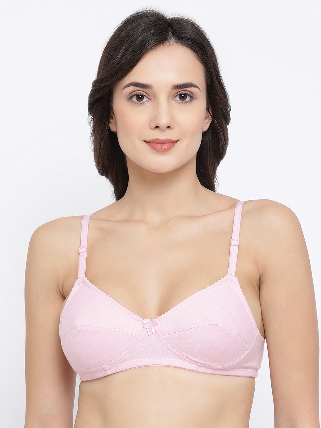 

Clovia Pink Solid Non-Wired Non Padded Everyday Bra BR0227P22