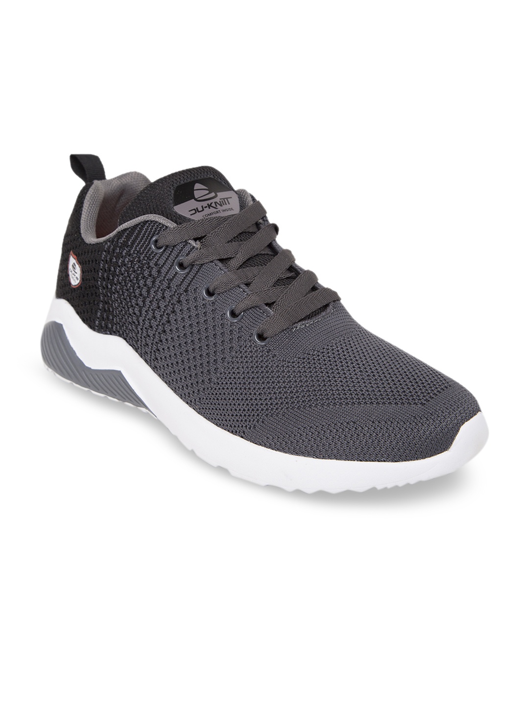 

Duke Men Grey Textile Running Shoes