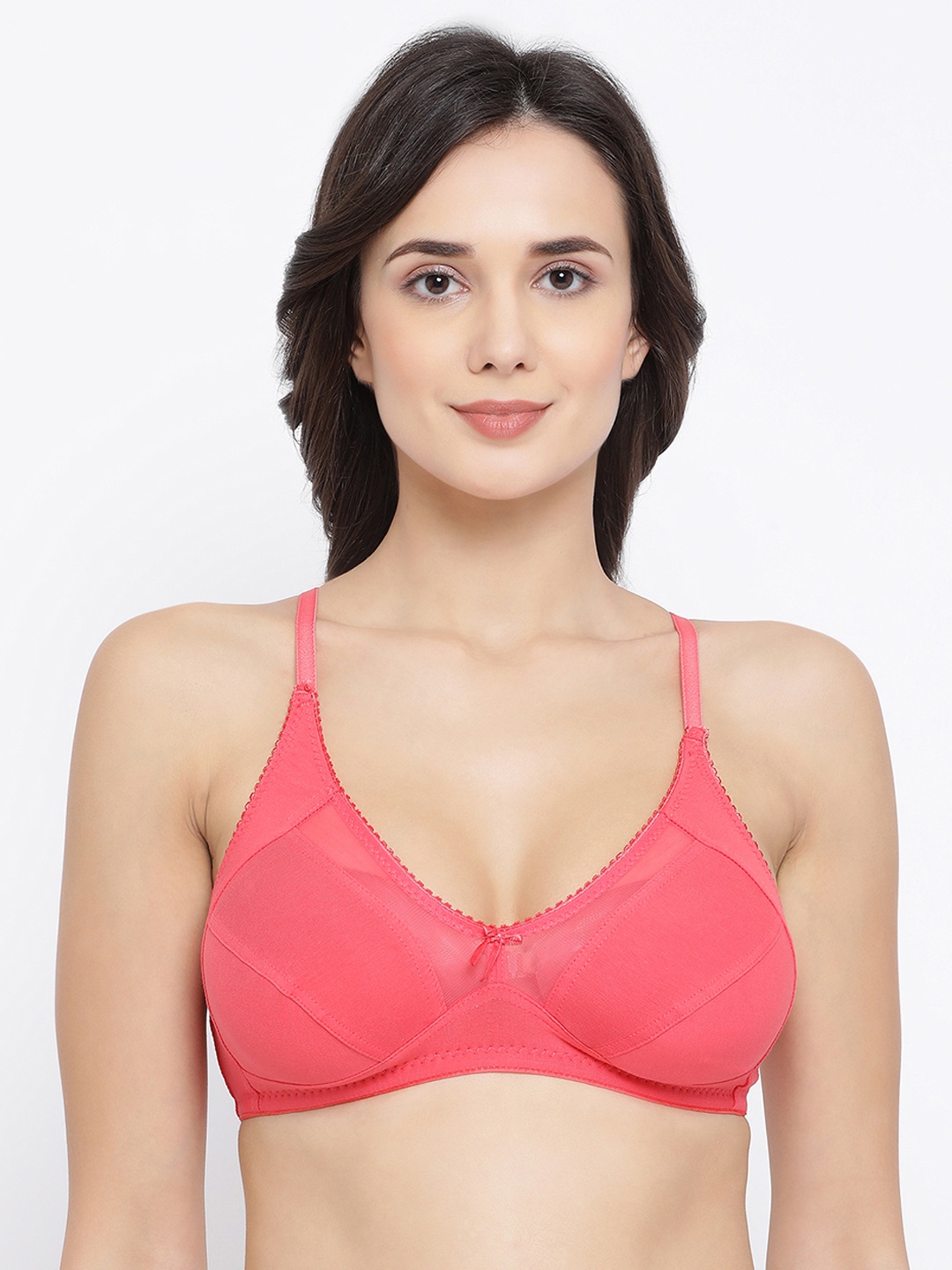 

Clovia Pink Solid Non-Wired Non Padded Everyday Bra BR0384P14