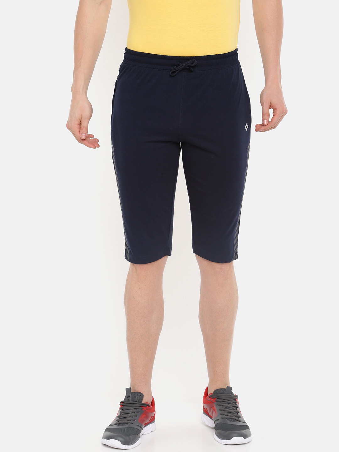 Dollar Bigboss Men Navy Blue Solid Regular Fit Regular Shorts