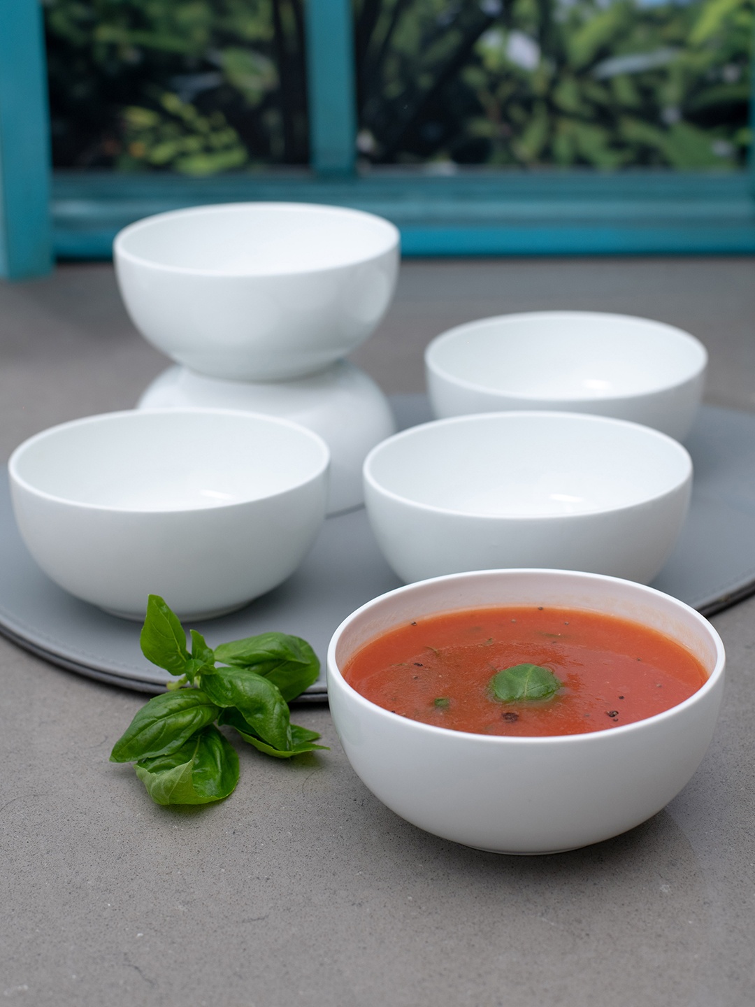 

SONAKI White 6-Pieces Solid Bone China Bowls Set