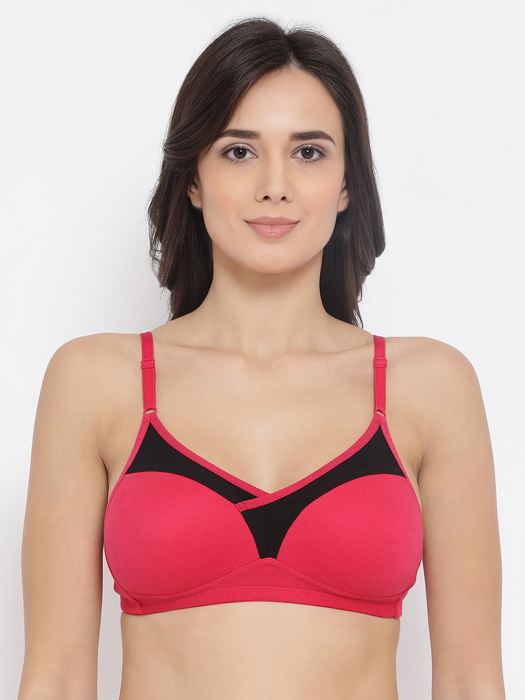 

Clovia Non-Padded Non-Wired Full Coverage T-Shirt Bra, Pink