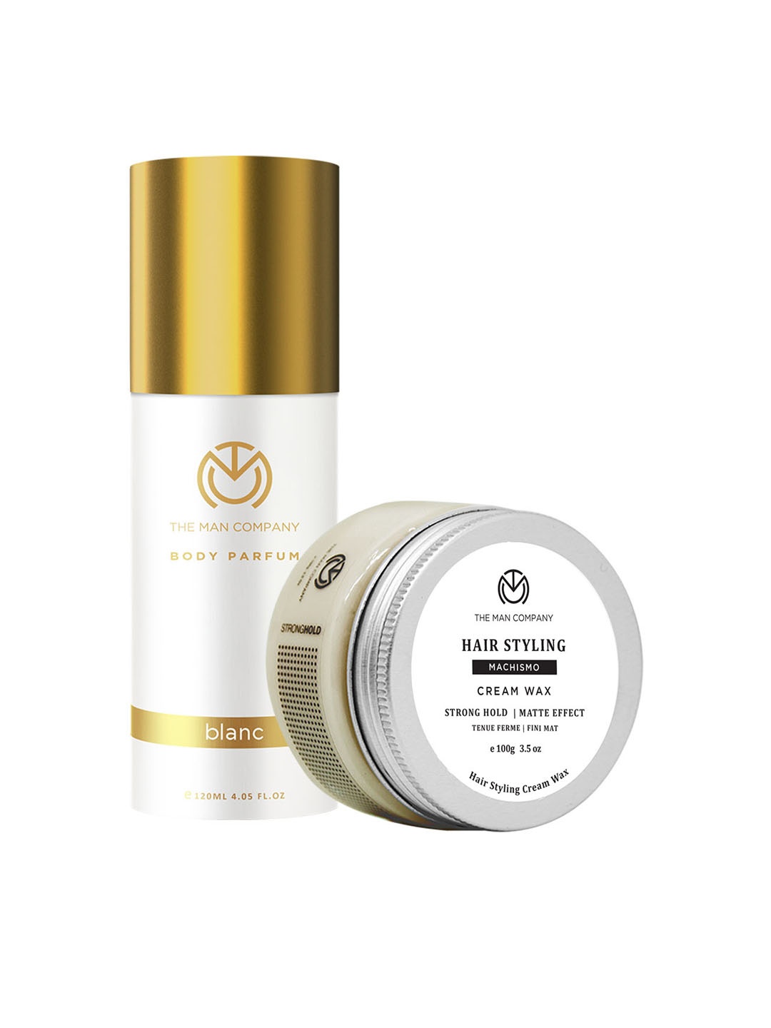 

The MAN COMPANY Office Ready Combo - Blanc Body Perfume & Hair Styling Cream Wax, White