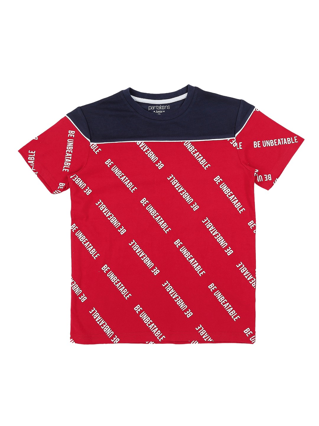 

Pantaloons Junior Boys Red Printed Round Neck T-shirt