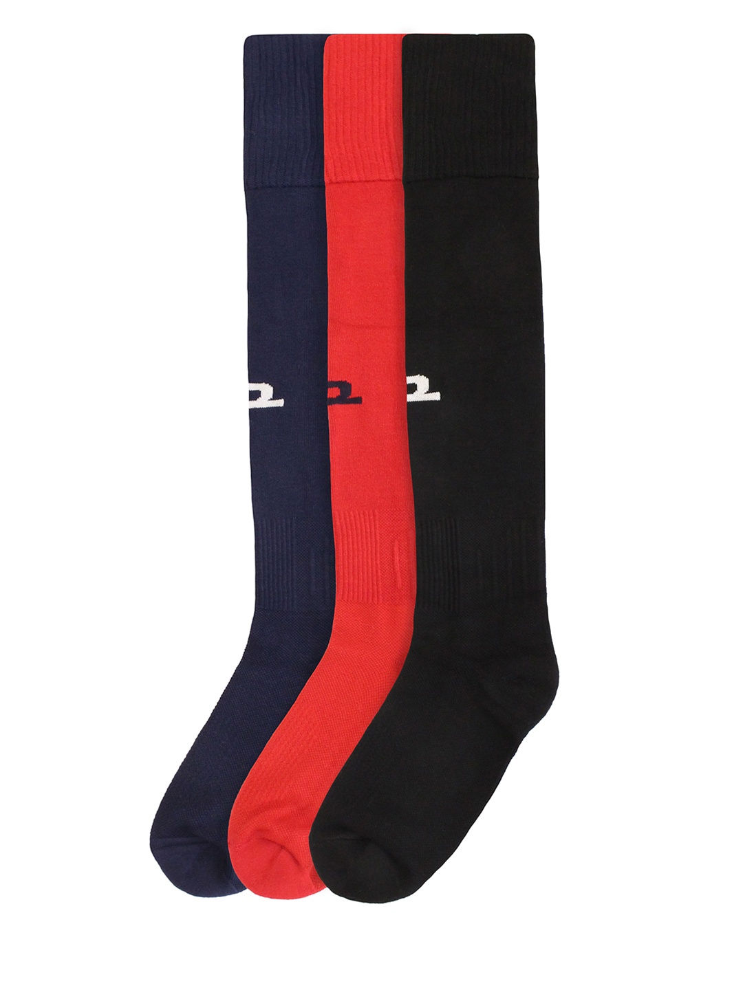 

Heelium Pack of 3 Anti-Odour Knee-Length Bamboo Football Socks, Blue