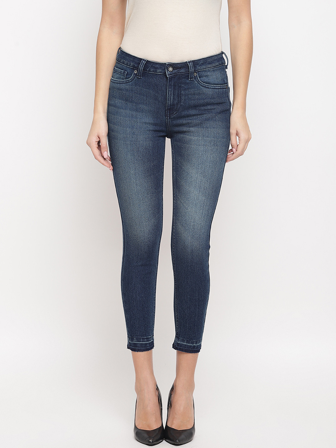 

Aeropostale Women Blue Slim Fit High-Rise Clean Look Stretchable Jeans