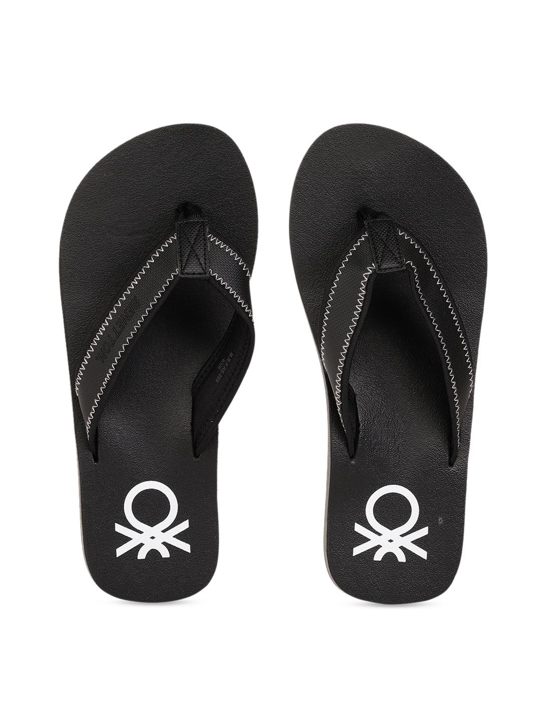 

United Colors of Benetton Men Black Solid Thong Flip-Flops
