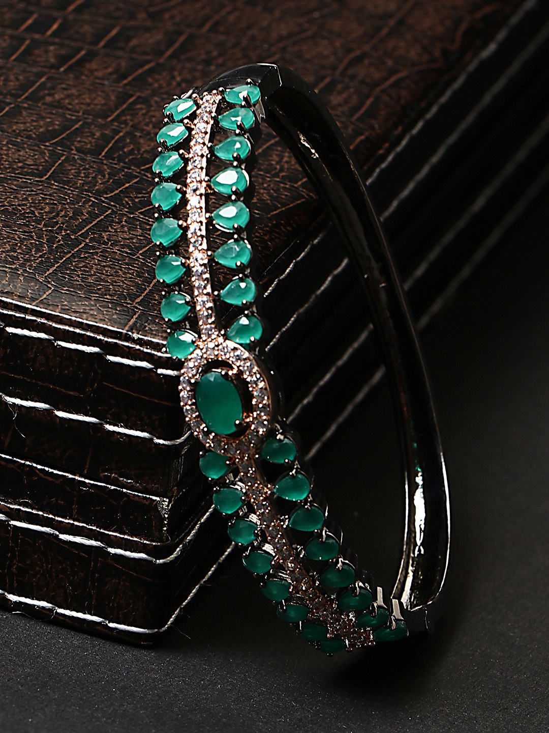 

Bhana Fashion Gunmetal-Toned Bracelet, Metallic