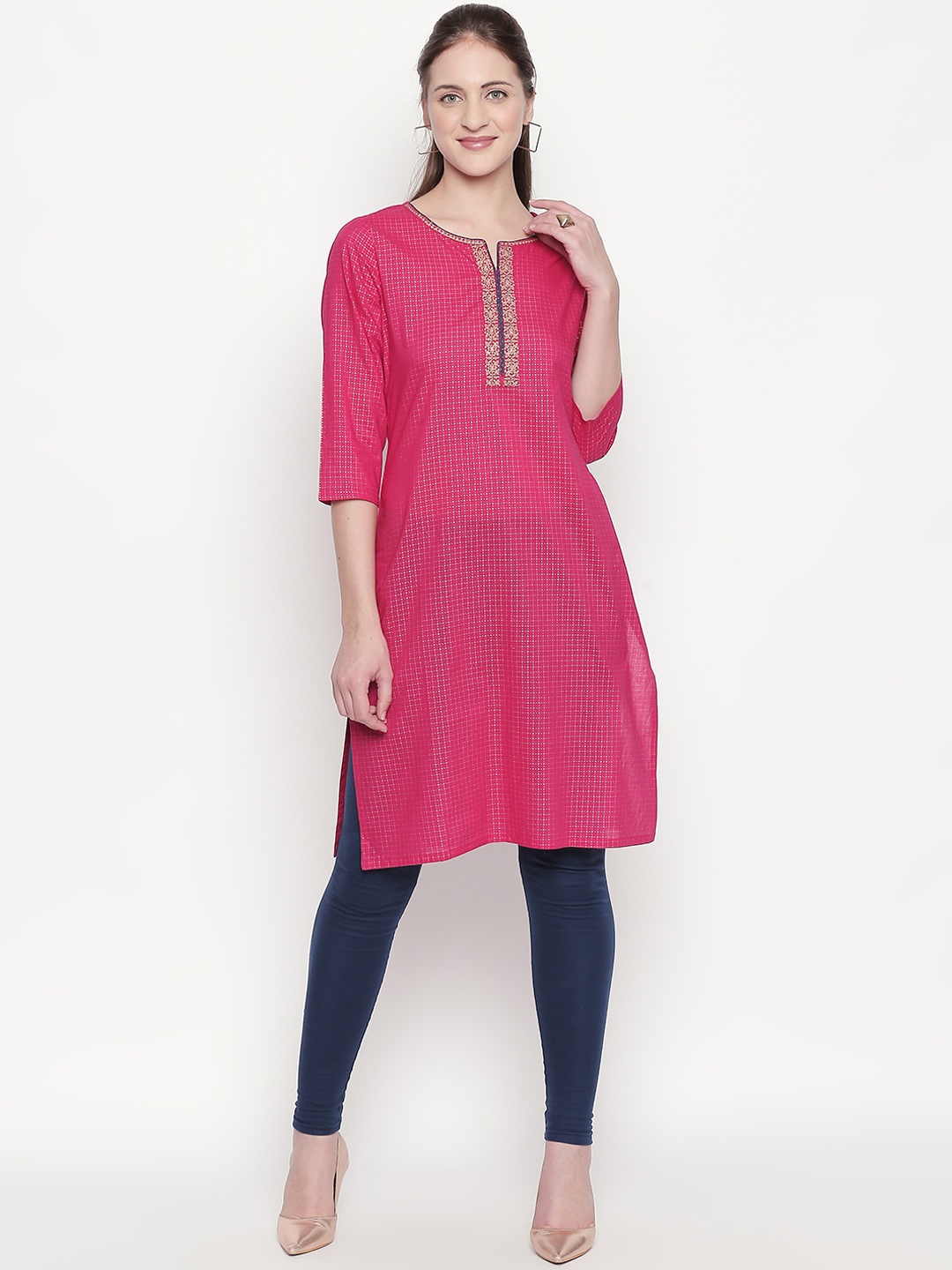 

RANGMANCH BY PANTALOONS Women Fuchsia Kurta