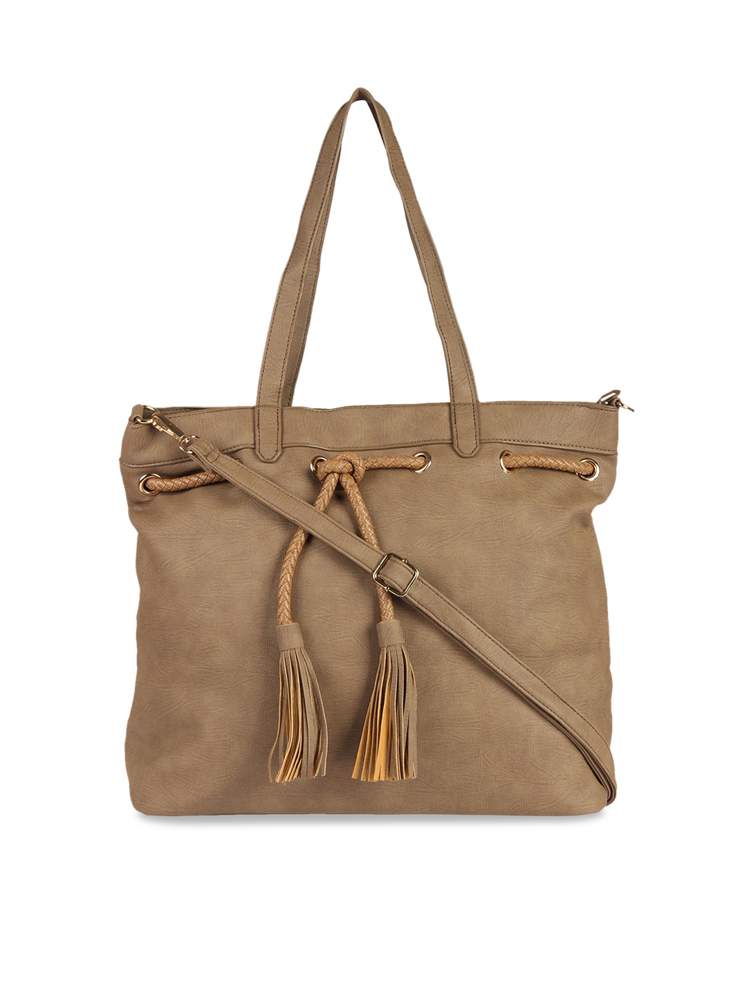 

red pout Brown Textured Shoulder Bag