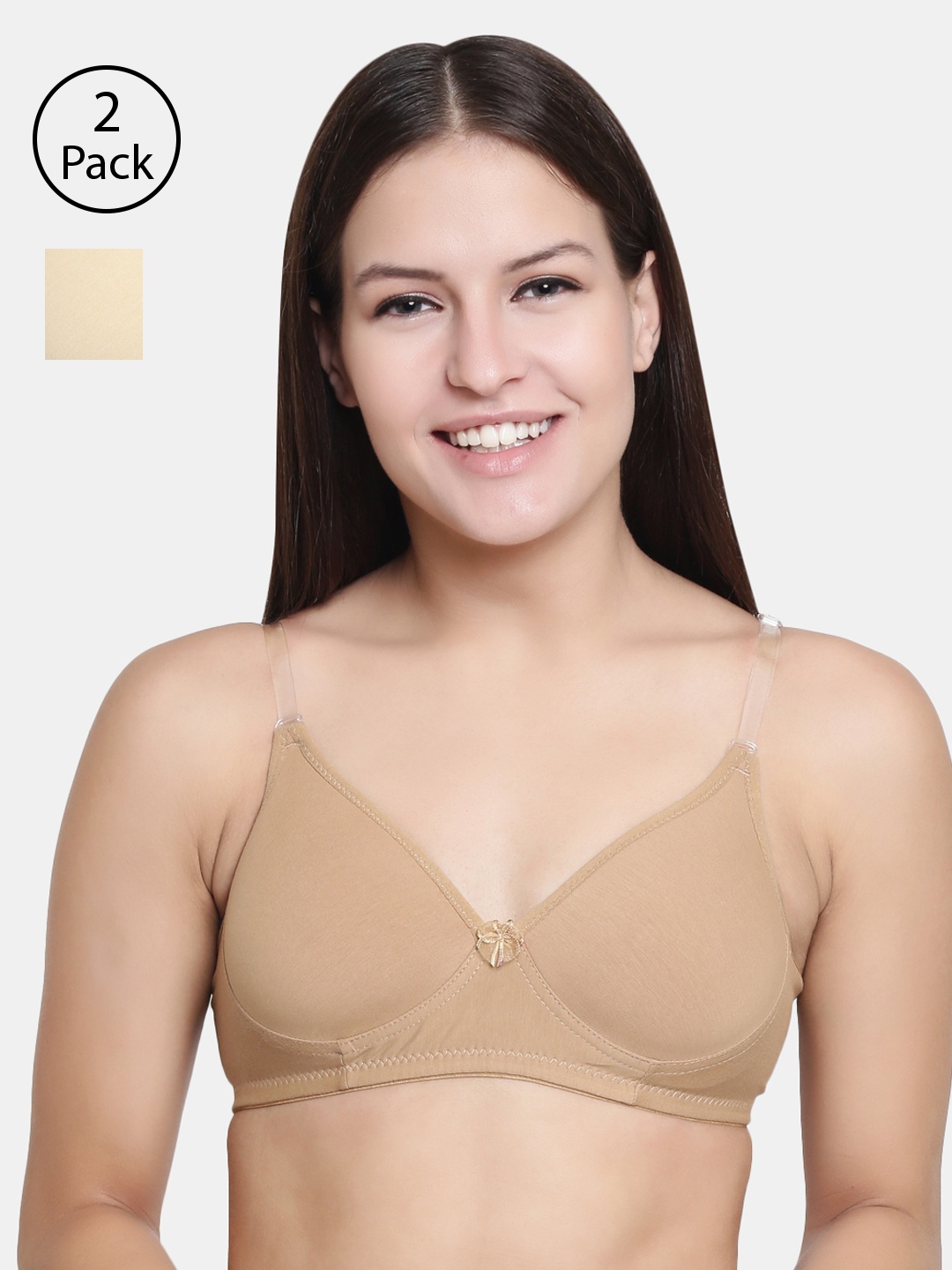 

Floret Beige & Nude-Coloured Solid Non-Wired Lightly Padded T-shirt Bra F20560