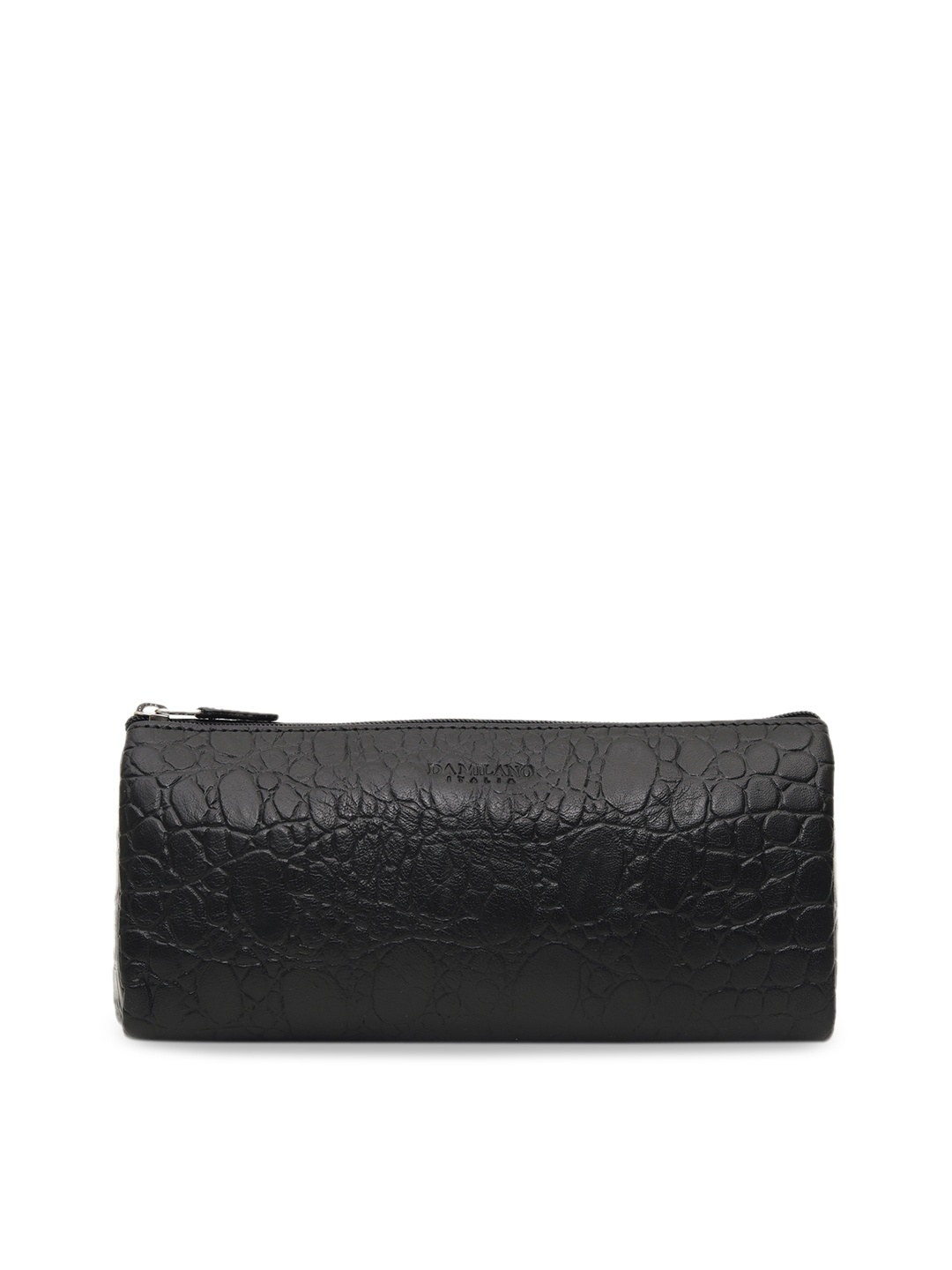 

Da Milano Black Textured Leather Travel Pouch