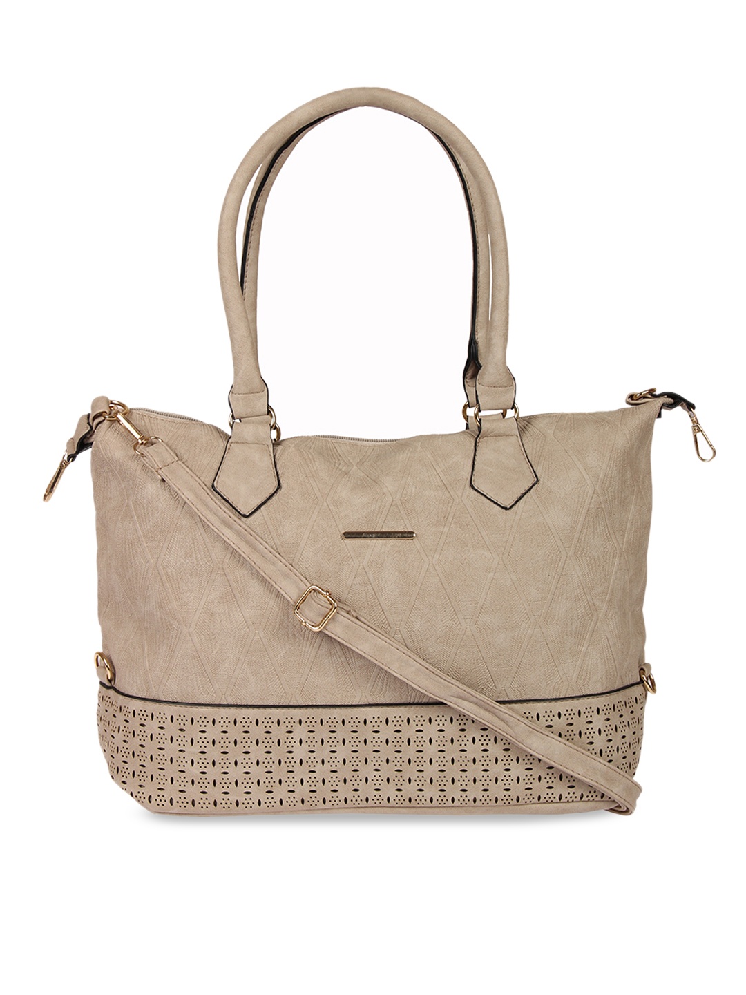 

red pout Beige Textured Shoulder Bag
