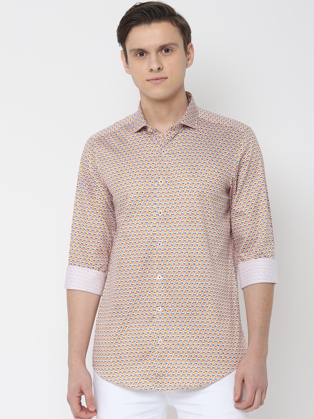 

SIMON CARTER LONDON Men Multicoloured Slim Fit Printed Casual Shirt, Multi