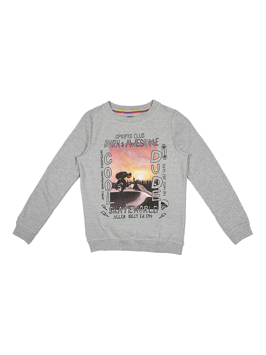 

Allen Solly Junior Boys Grey Printed Sweatshirt