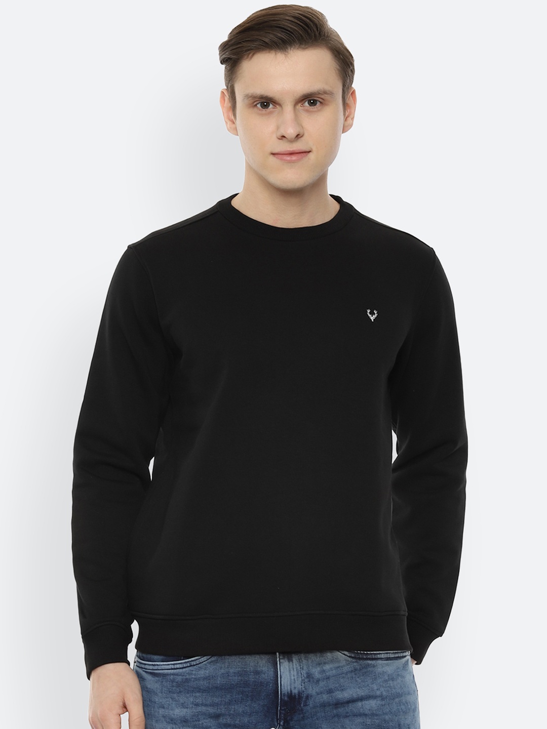 

Allen Solly Men Black Solid Sweatshirt