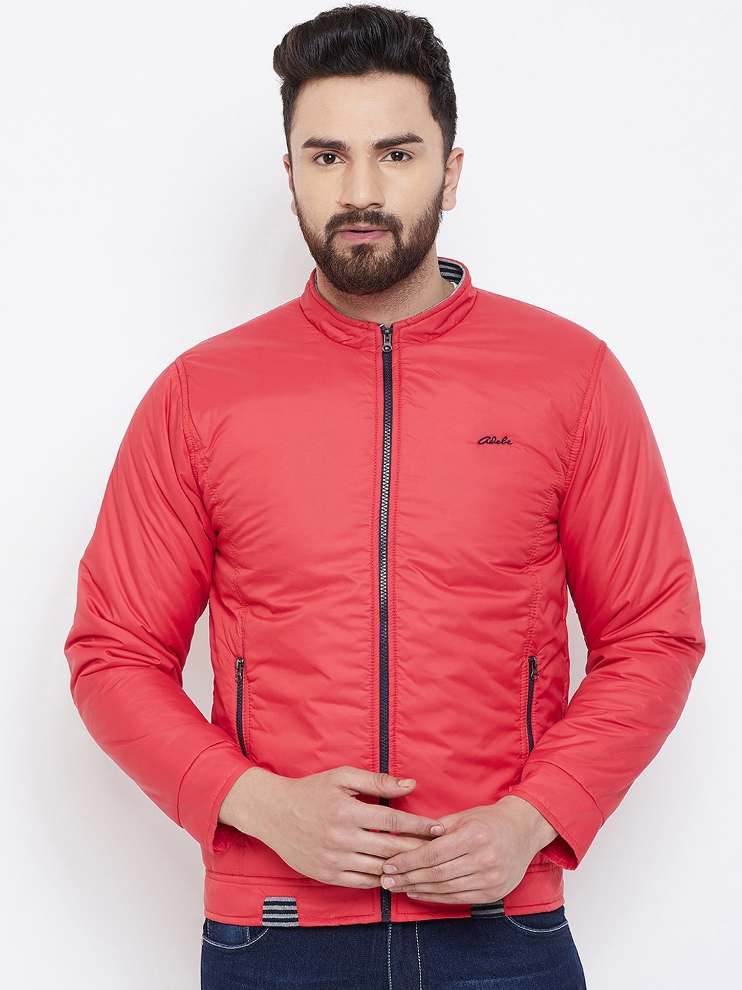 

Adobe Men Red Solid Puffer Jacket