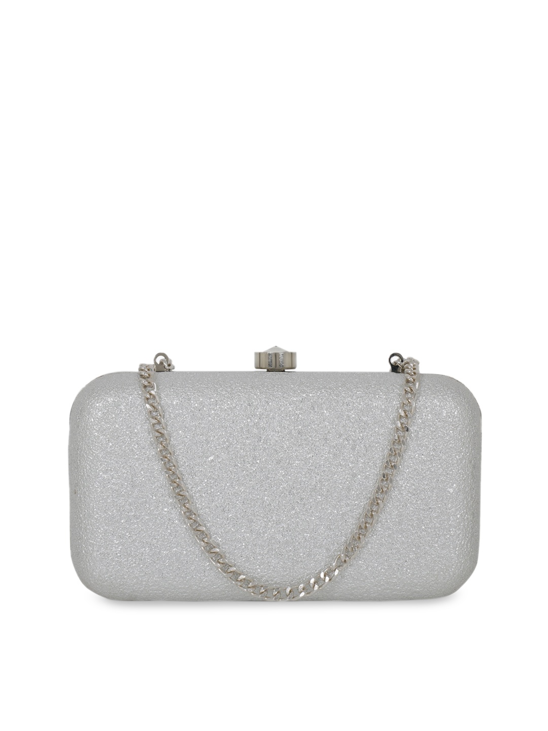 

Vdesi Silver-Toned Textured Clutch
