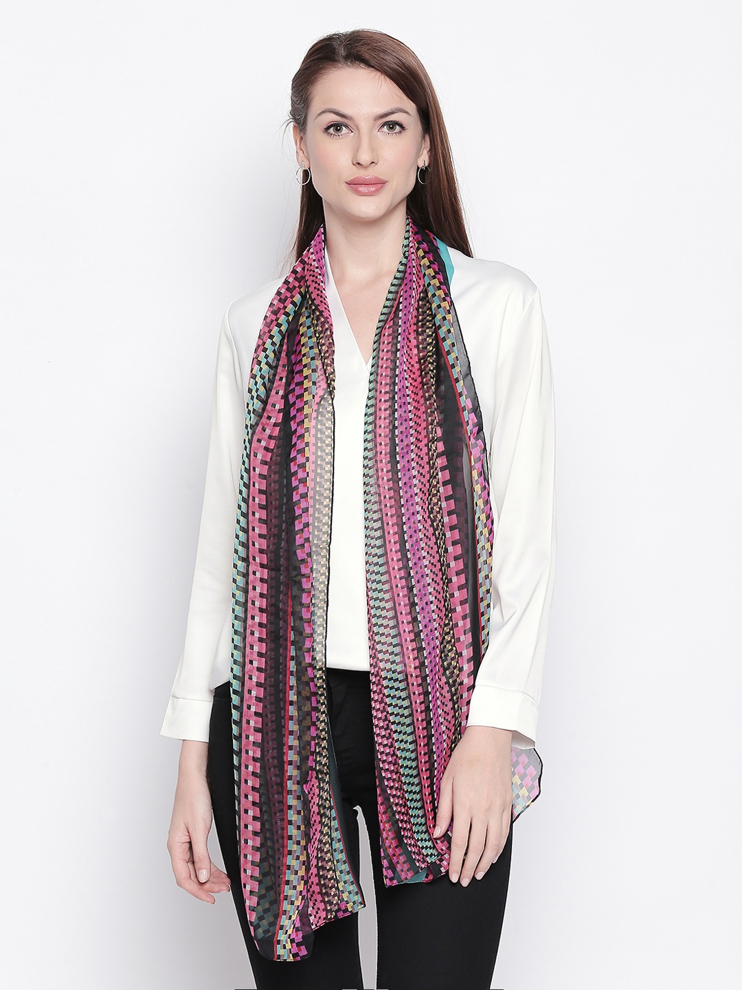 

Style Quotient Women Multicoloured Printed Scarf, Multi