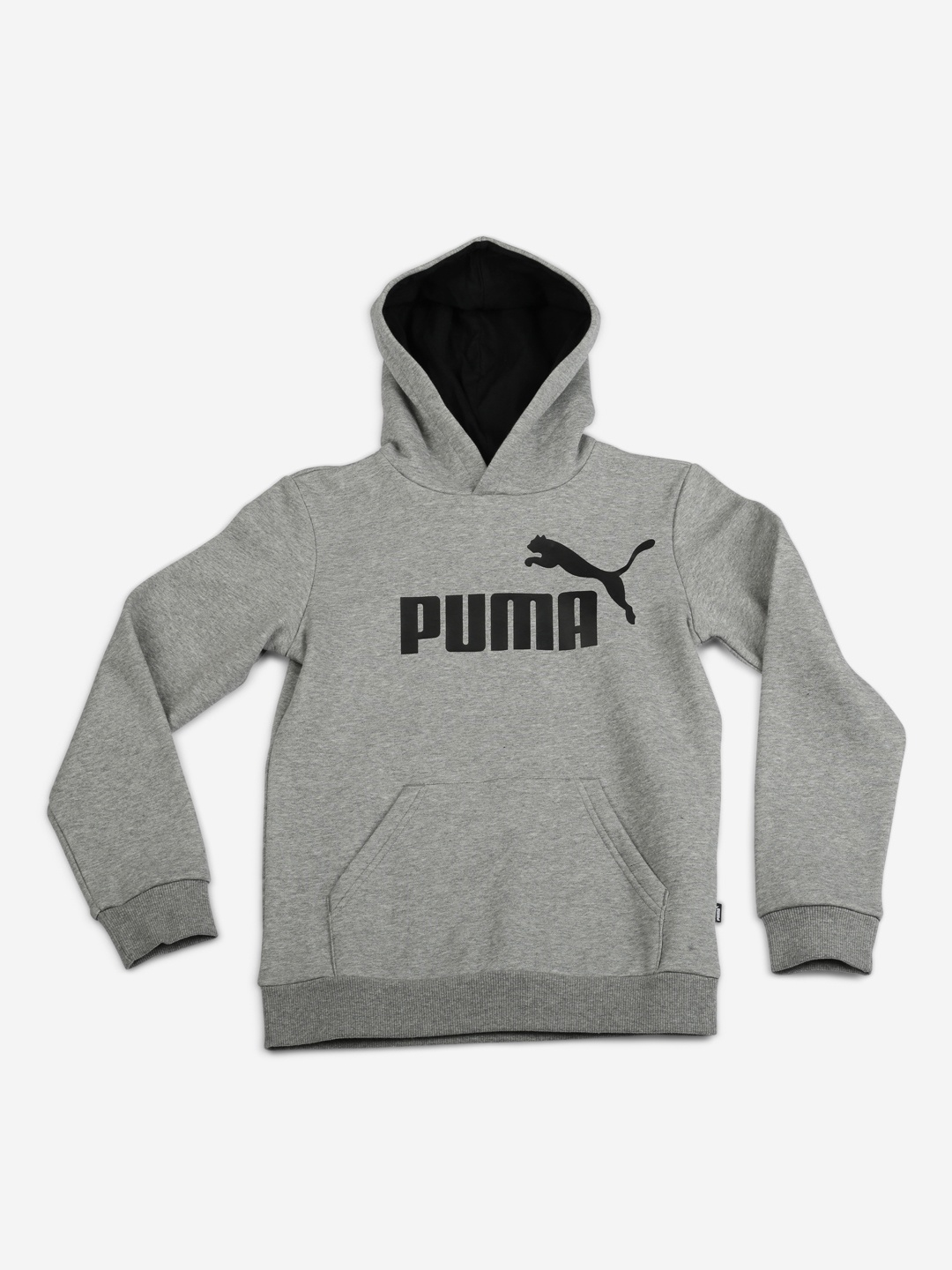 

Puma Boys Grey & Black Printed ESS Logo Hoody Sweatshirt