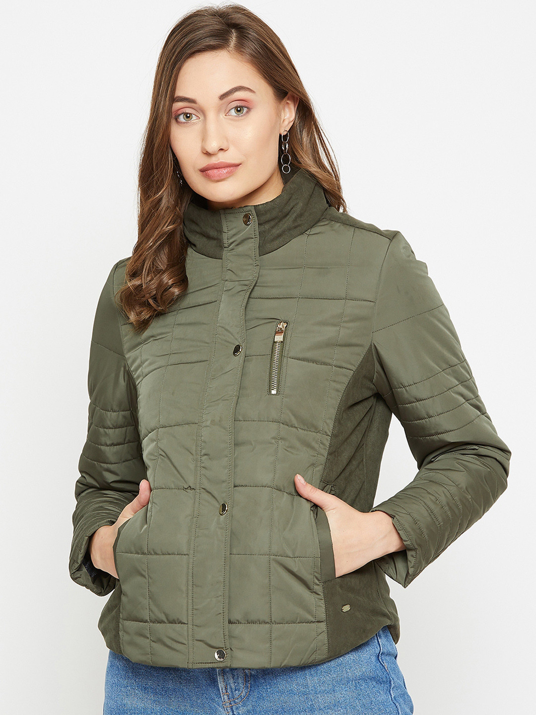 

Marie Claire Women Green Solid Puffer Jacket