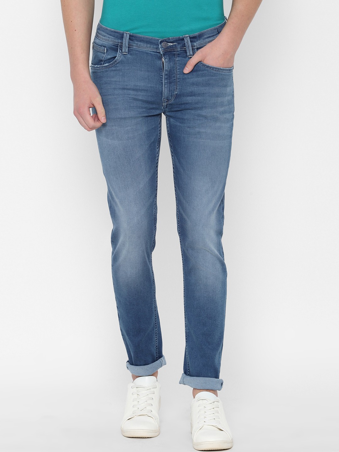 

Allen Solly Men Blue Skinny Fit Mid-Rise Clean Look Stretchable Jeans
