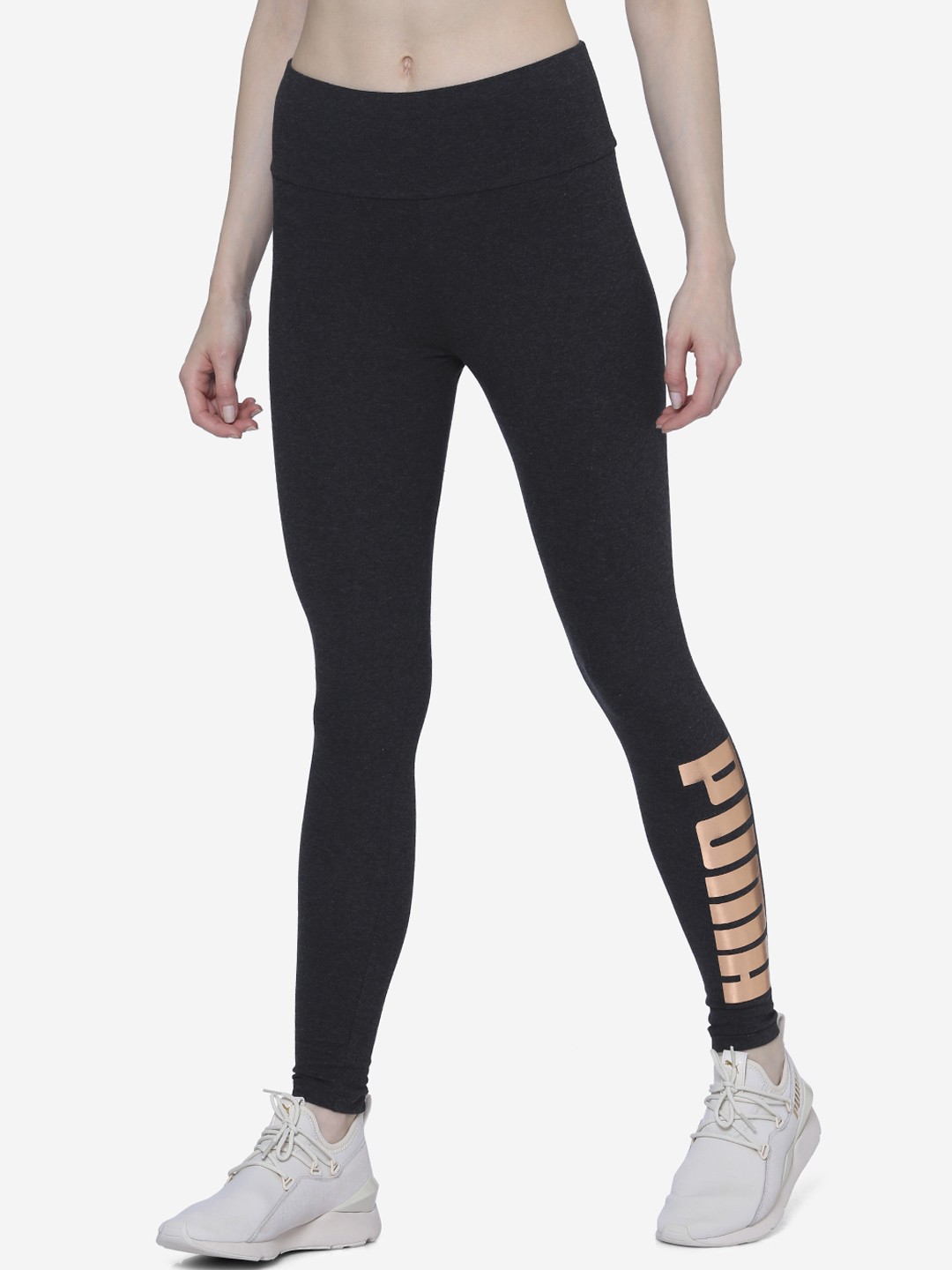 

Puma Women Charcoal Grey Solid Tights
