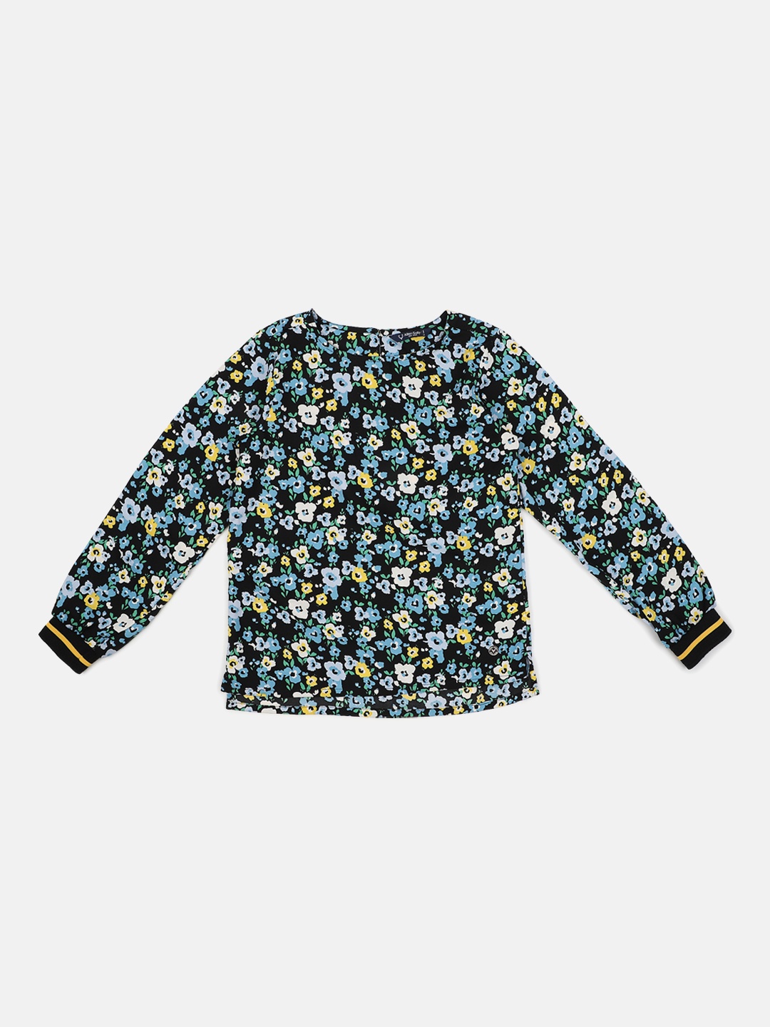 

Allen Solly Junior Girls Black Floral Print Top