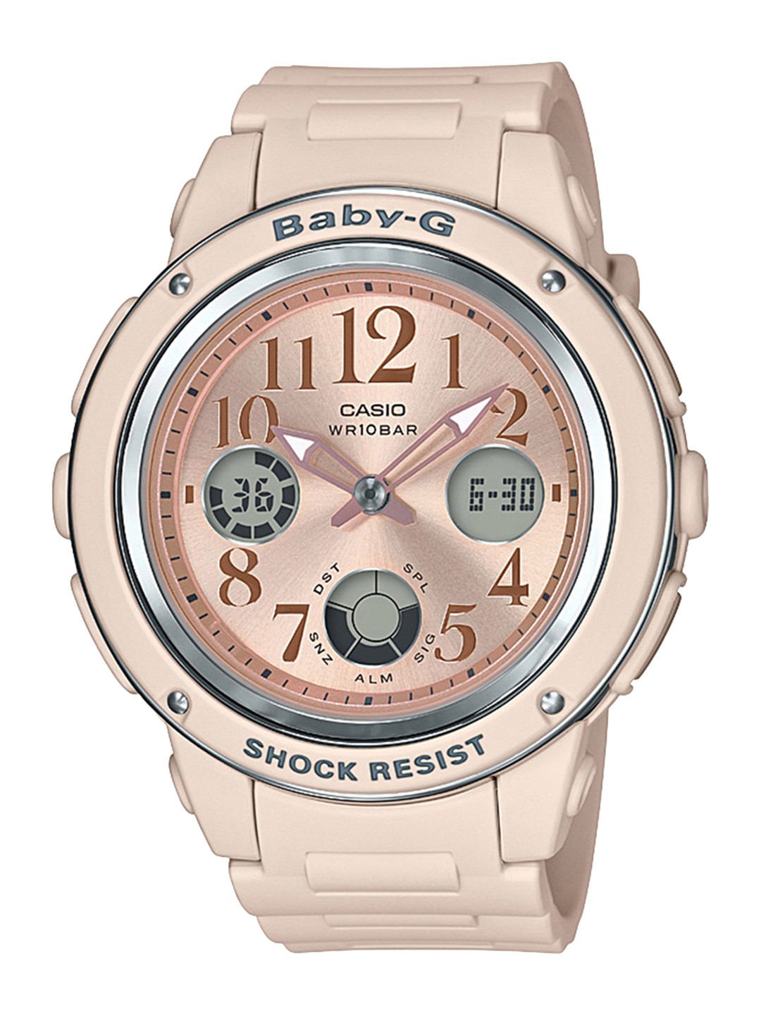 

Casio Baby-G Women Rose Gold Analogue and Digital watch BX124 BGA-150CP-4BDR