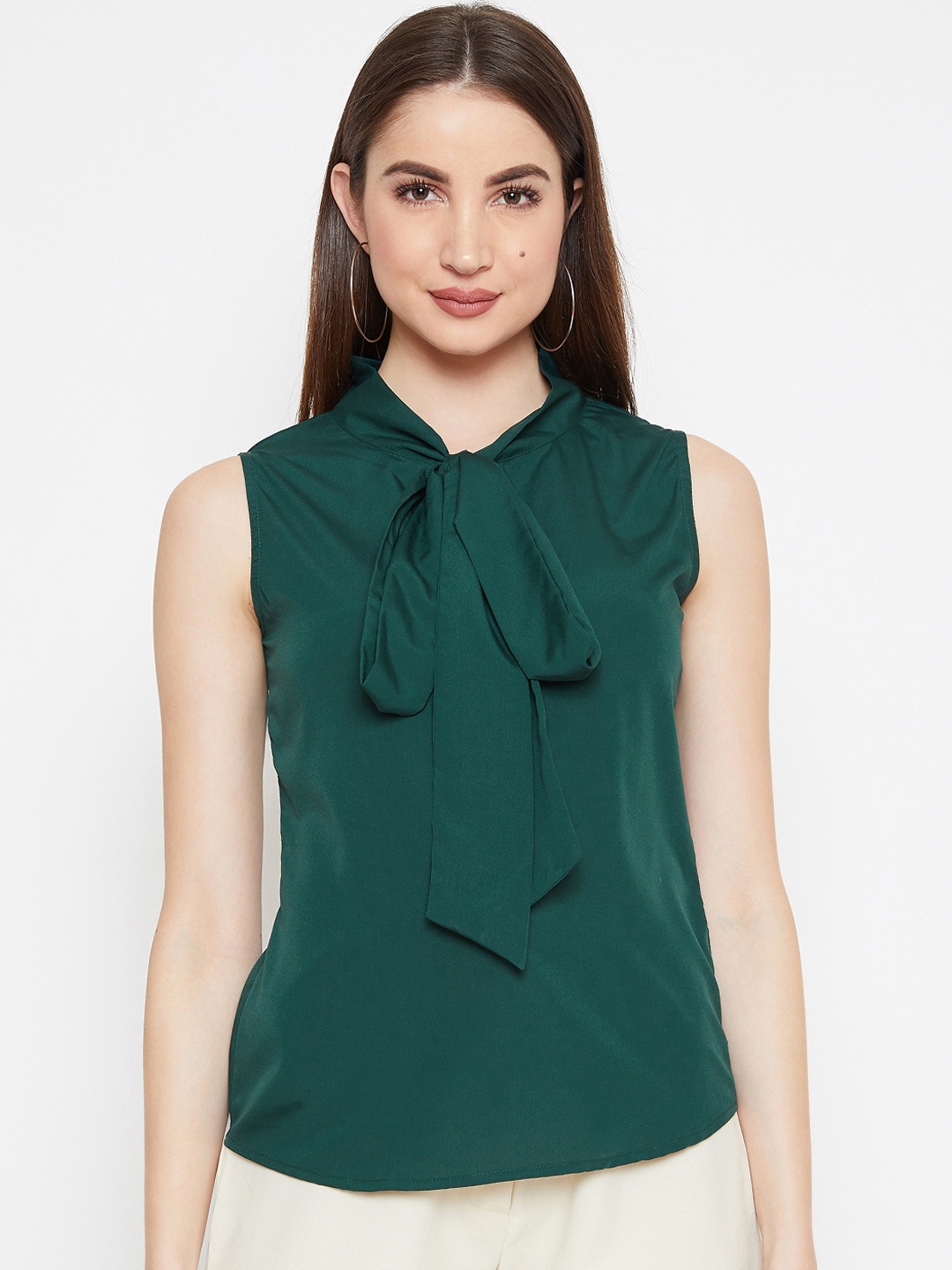 

Berrylush Women Green Solid Top