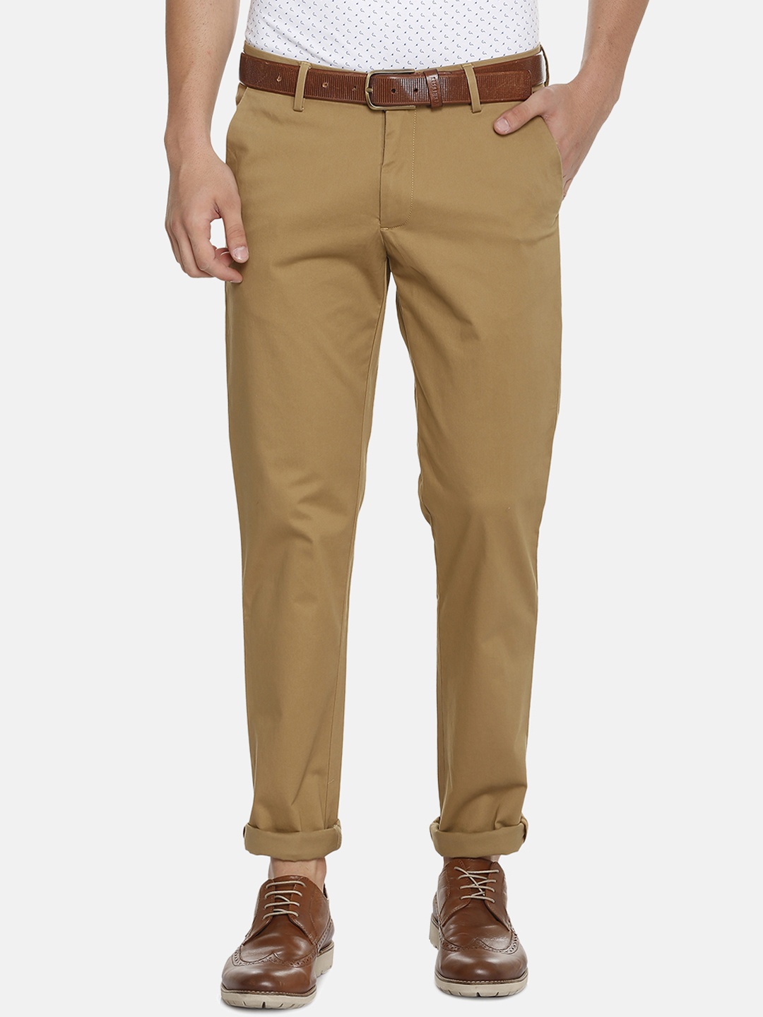 

Louis Philippe Sport Men Khaki Slim Fit Solid Regular Trousers