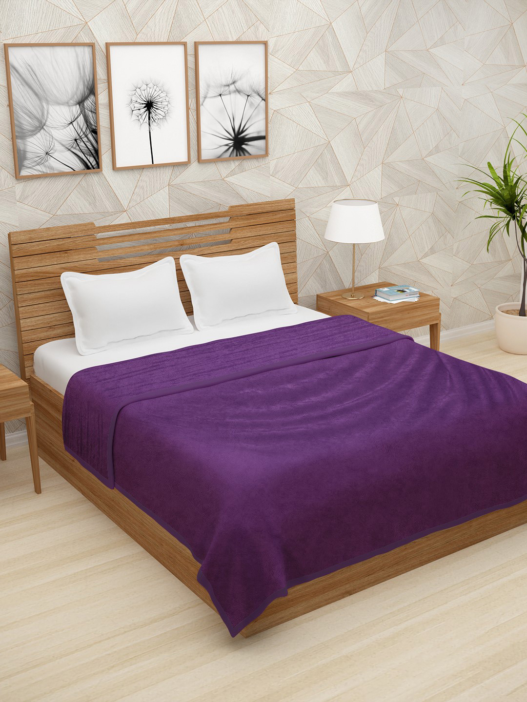 

Story@home Purple Solid AC Room 400 GSM Double Bed Blanket