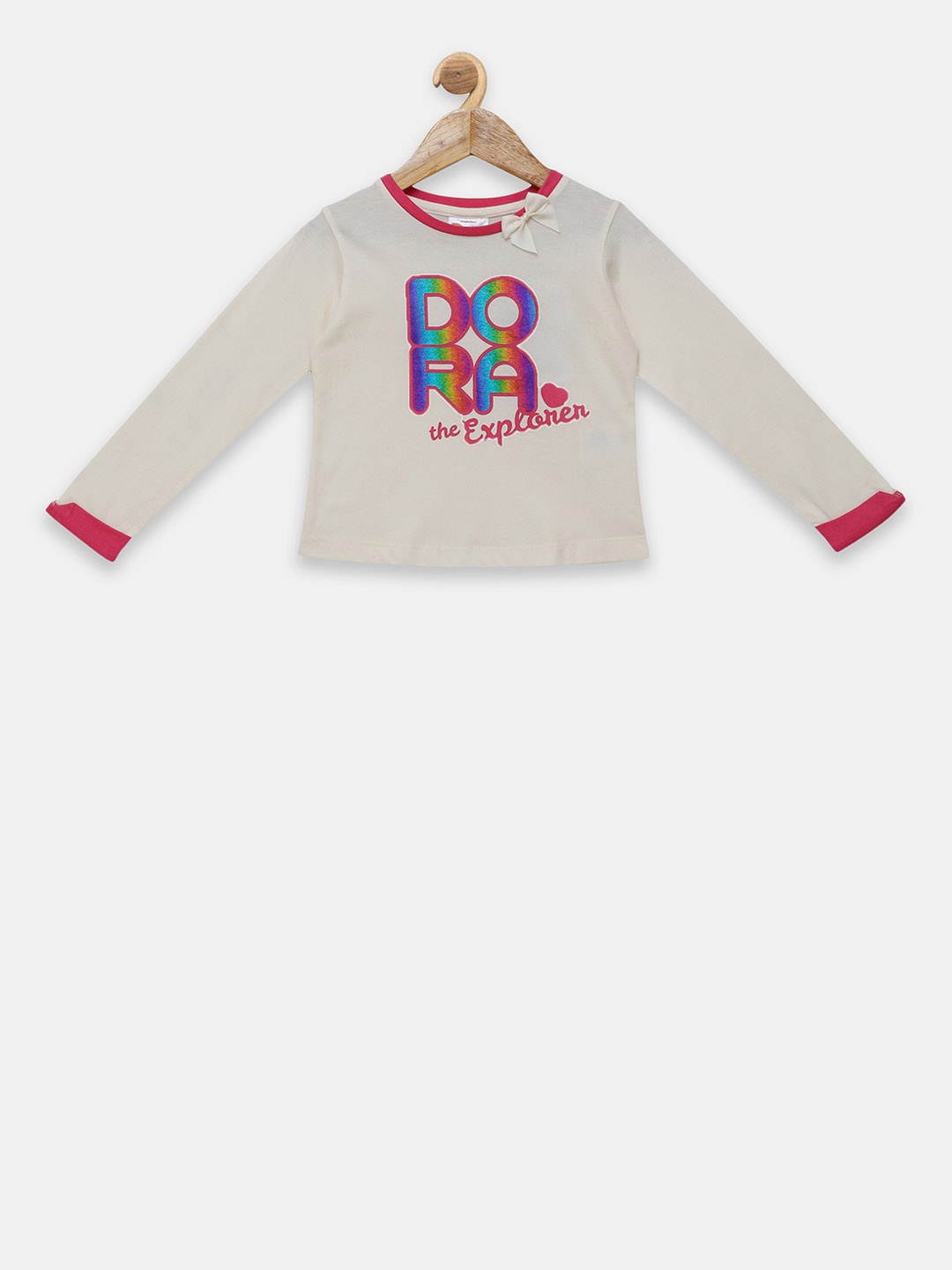 

toothless Girls Off-White Printed Round Neck T-shirt