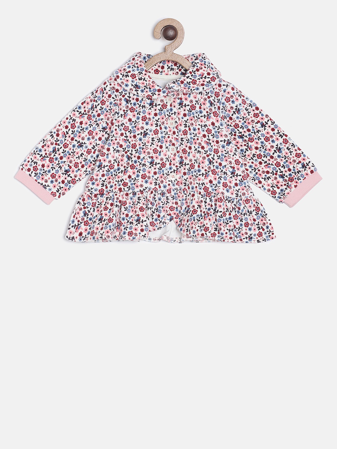 

MINI KLUB Girls Off-White Printed Tailored Jacket