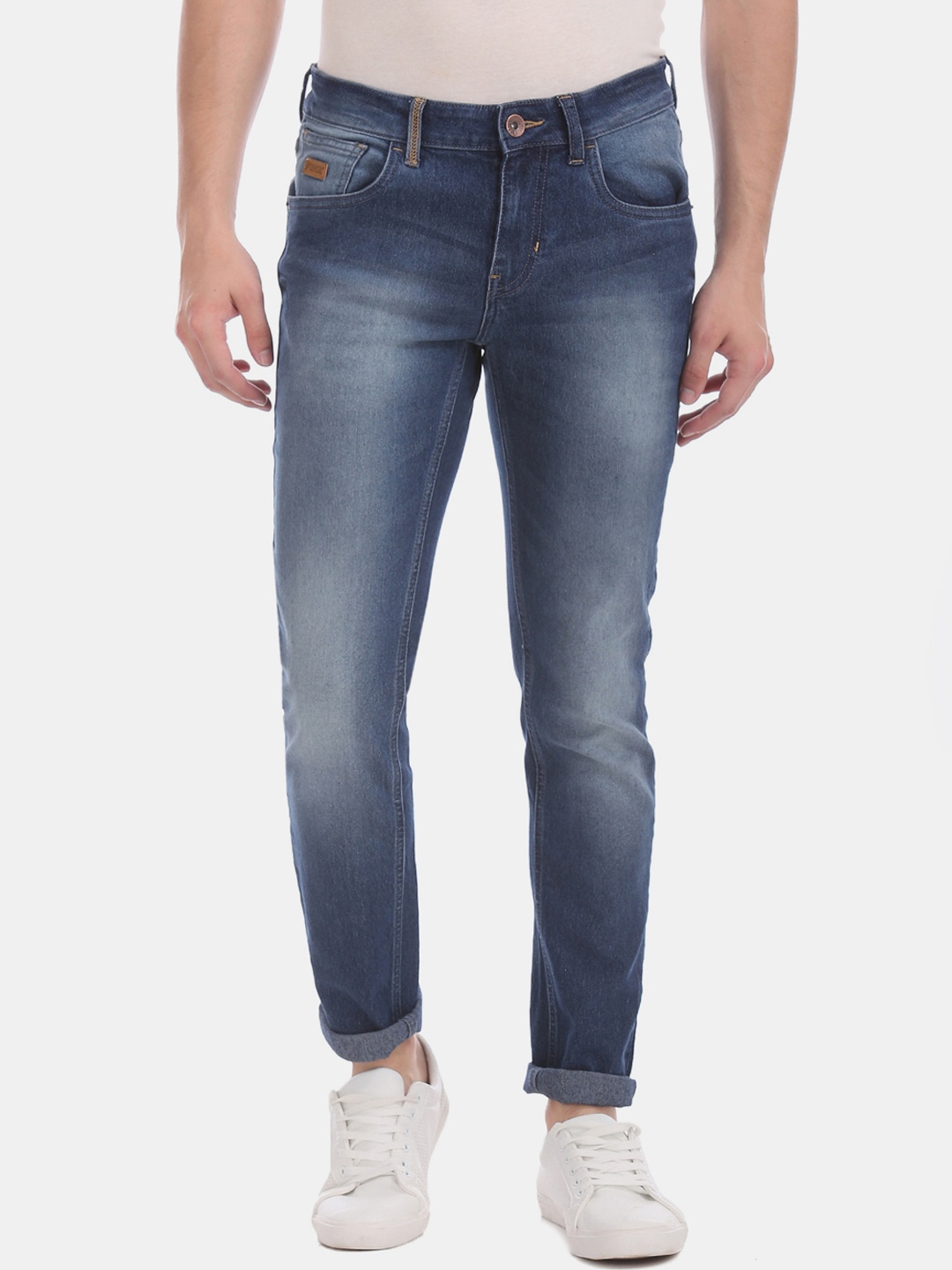 

Flying Machine Men Blue Skinny Fit Low-Rise Clean Look Stretchable Jeans