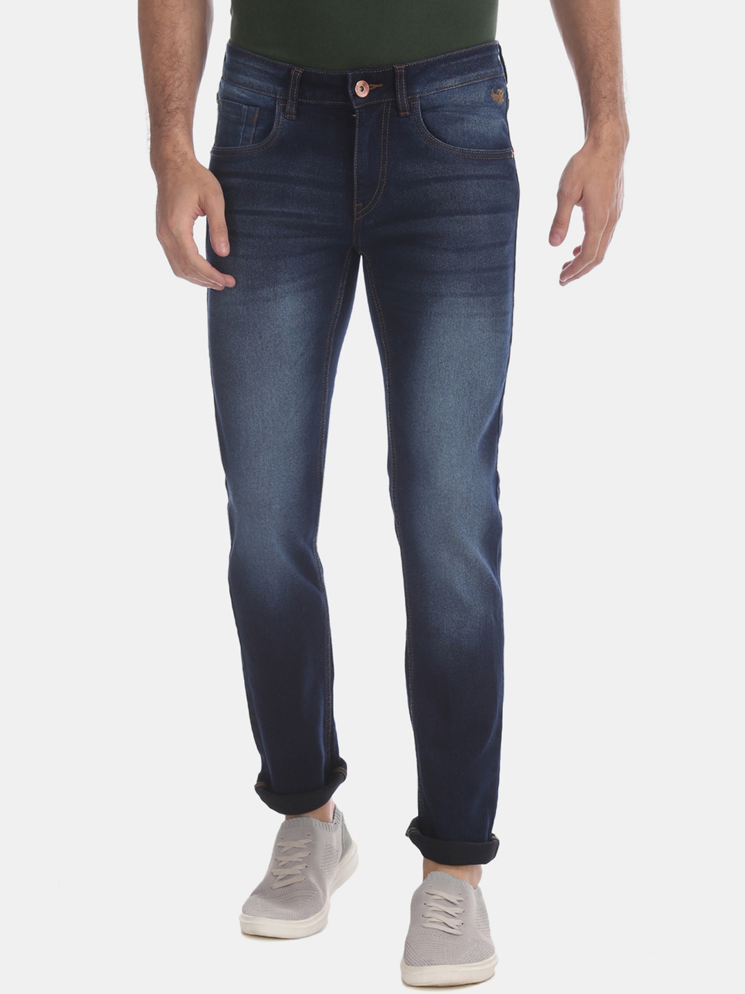 

Flying Machine Men Blue Slim Fit Low-Rise Clean Look Stretchable Jeans