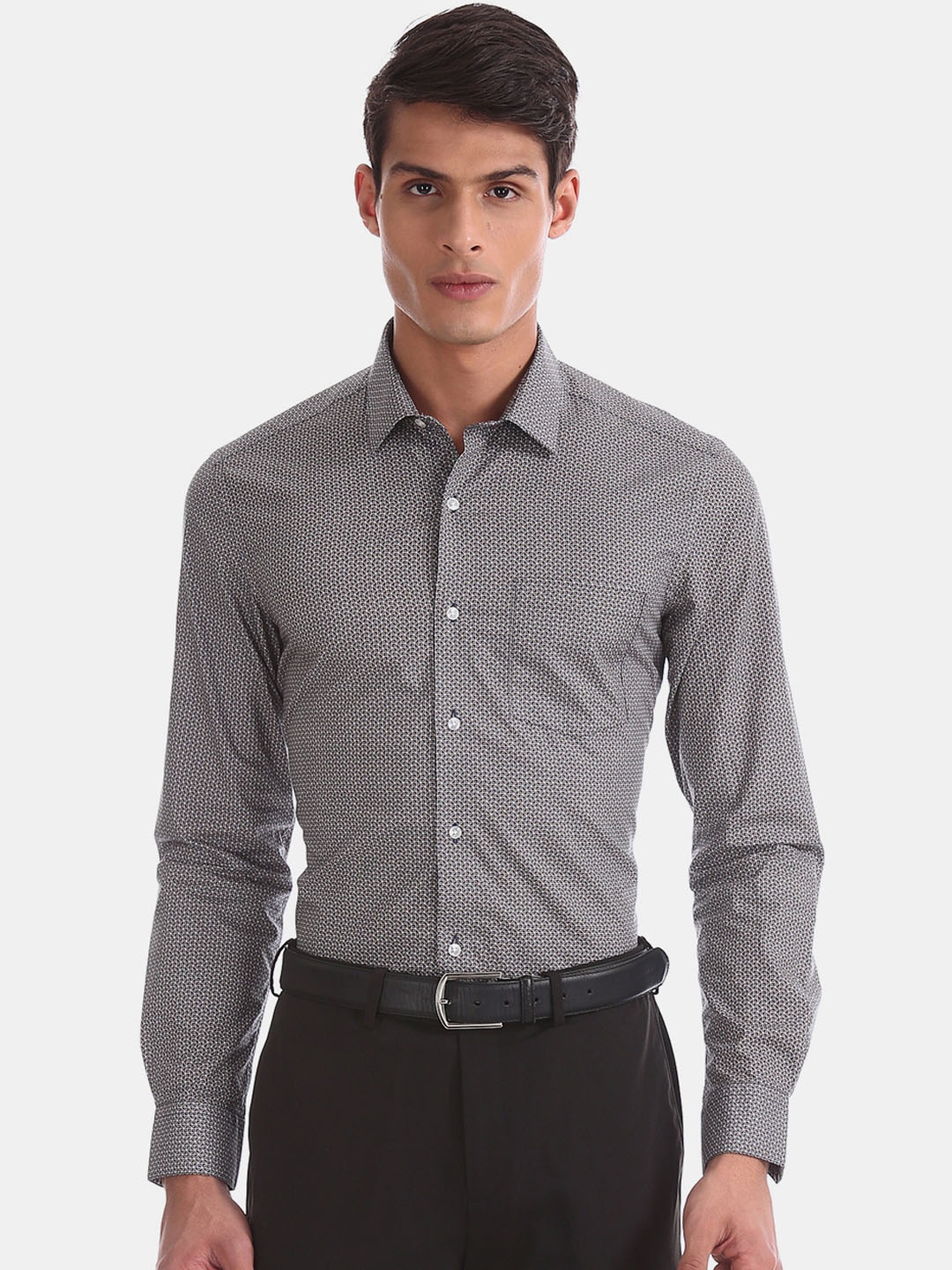 

Arrow Men Brown Slim Fit Printed Formal Shirt