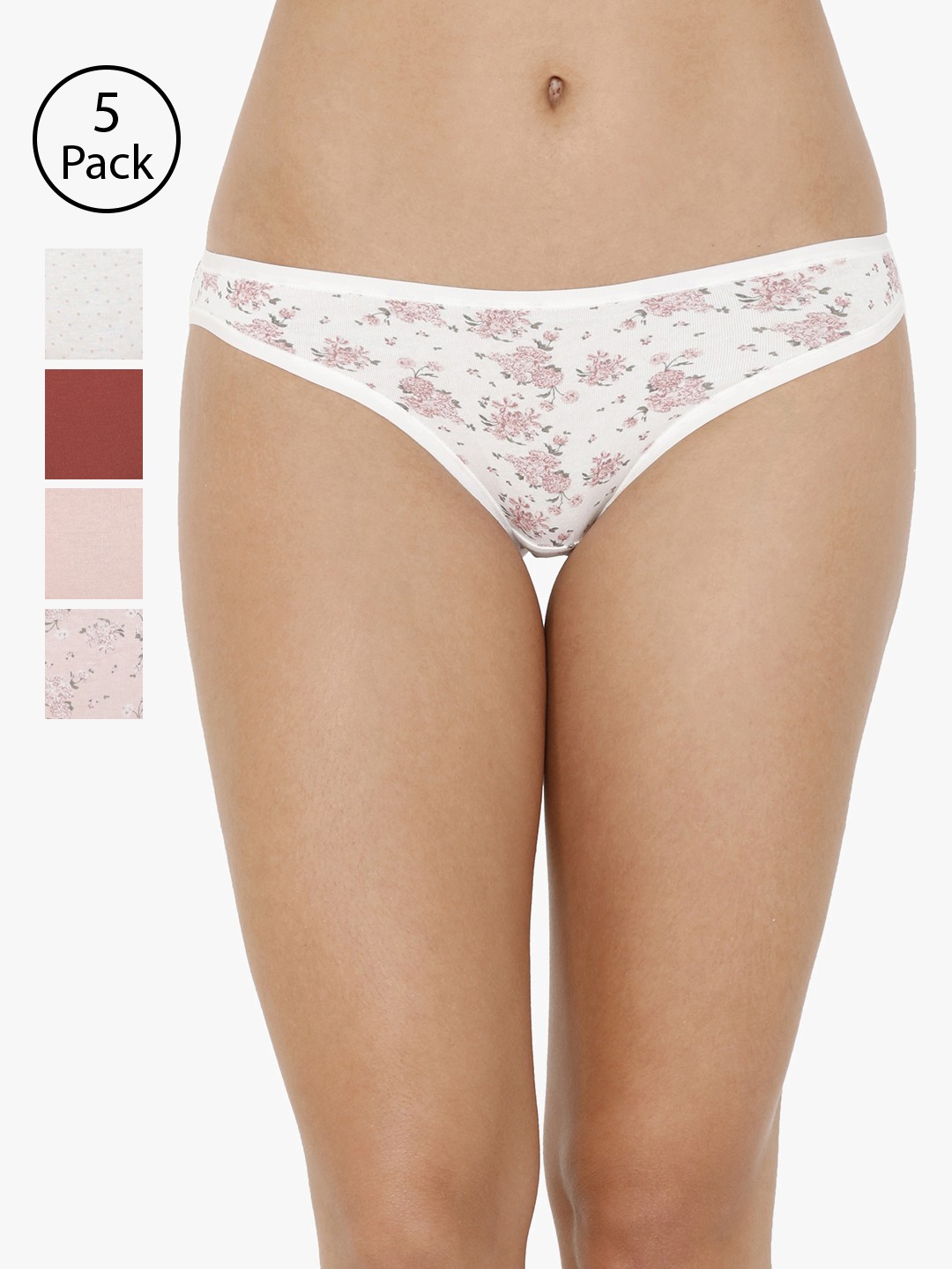 

every de by amante Women Pack of 5 Assorted Bikini Briefs EK151