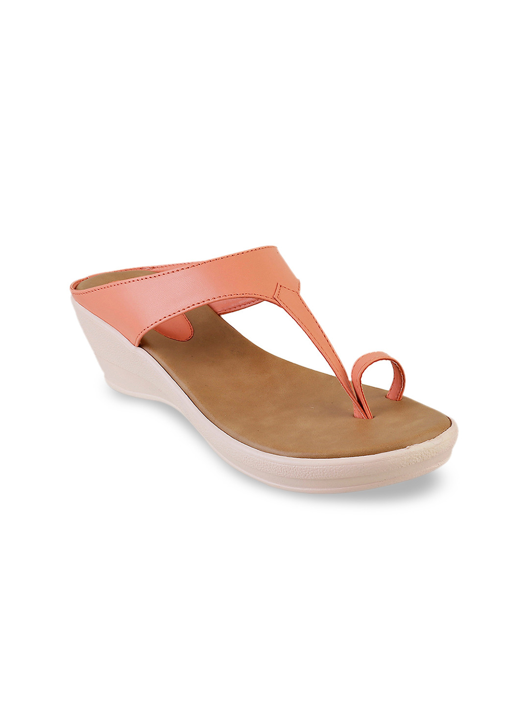 

WALKWAY by Metro Women Peach-Coloured Solid Heels