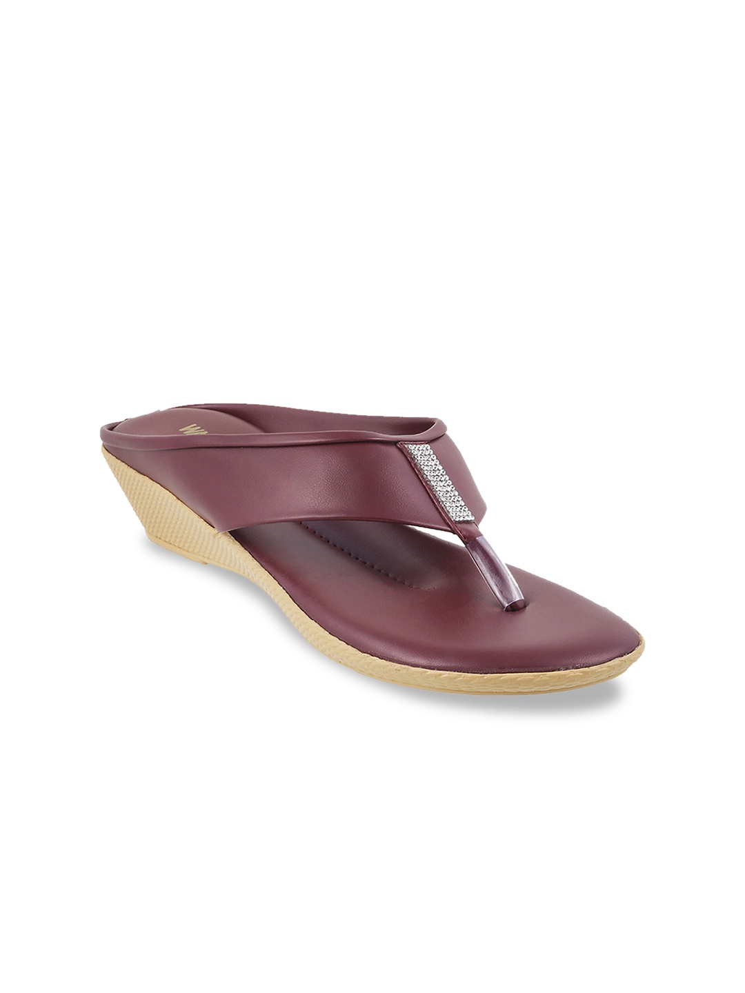 

WALKWAY by Metro Women Maroon Embellished Heels